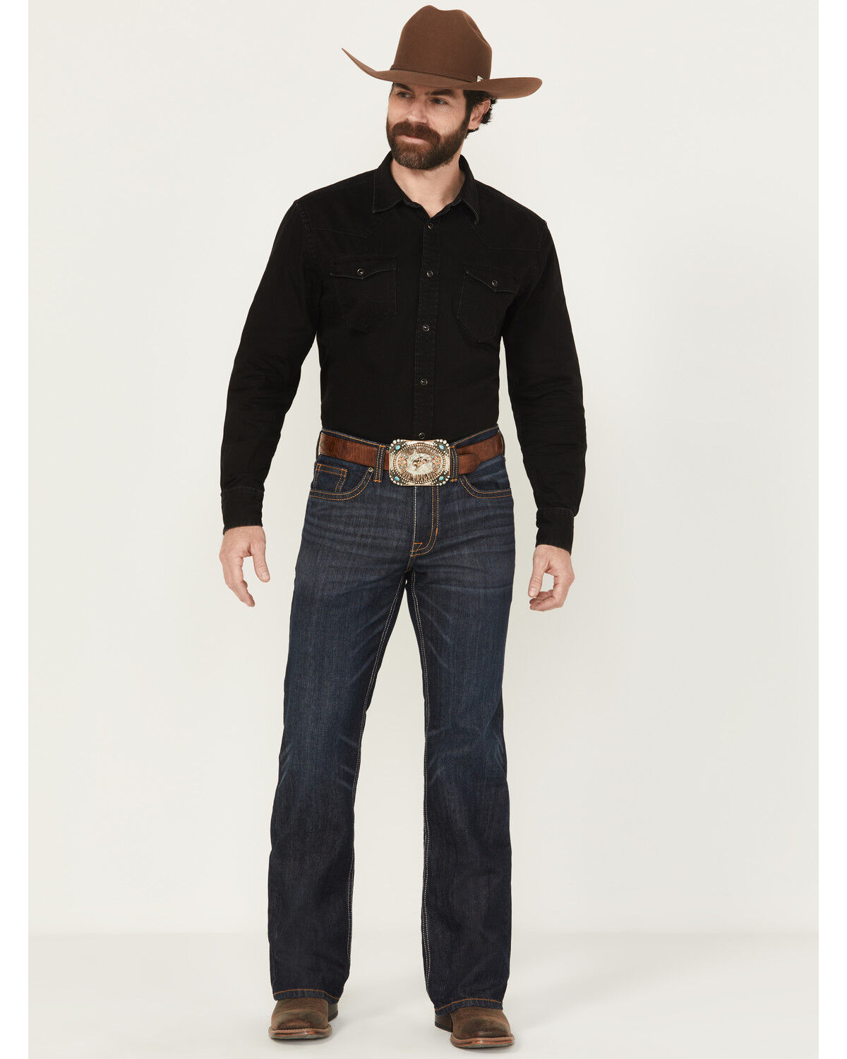 Image #1 - Cody James Men's Duke Relaxed Bootcut Stretch Denim Jeans, Dark Wash, hi-res