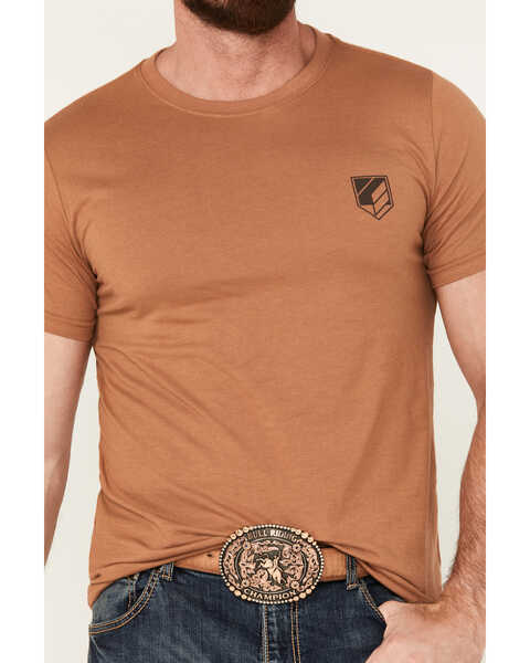 Image #3 - RANK 45® Men's Sliced Athletic Short Sleeve Graphic T-Shirt , Cream, hi-res