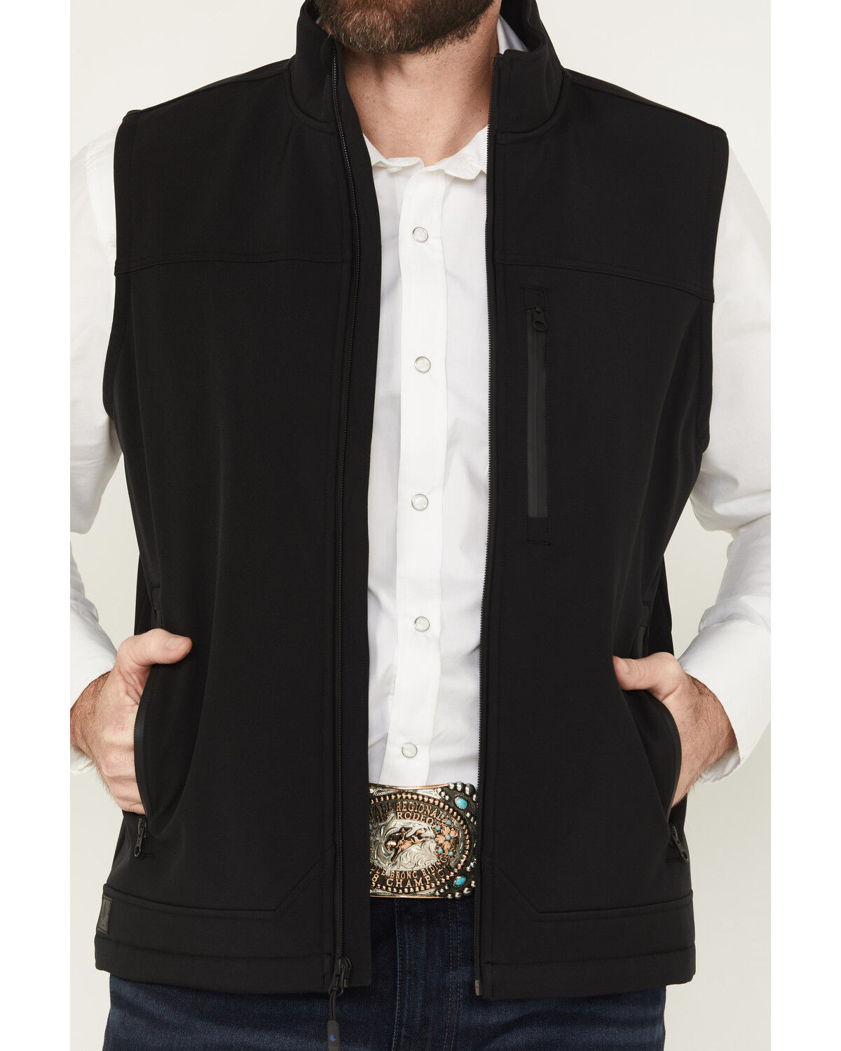 Image #3 - Cody James Men's Estacado Concealed Carry Softshell Vest, Black, hi-res