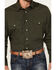 Image #3 - Roper Men's Solid Long Sleeve Pearl Snap Western Shirt, Green, hi-res