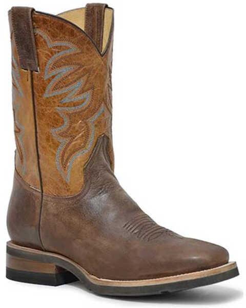 Roper Men's Work It Over Marbled Performance Western Boots - Square Toe , Brown, hi-res