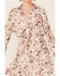 Image #2 - Lovestitch Women's Flowy Lace Trim Shirt Dress, Rose, hi-res