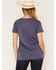 Image #4 - Blended Women's Star Embroidered Short Sleeve Tee, Navy, hi-res