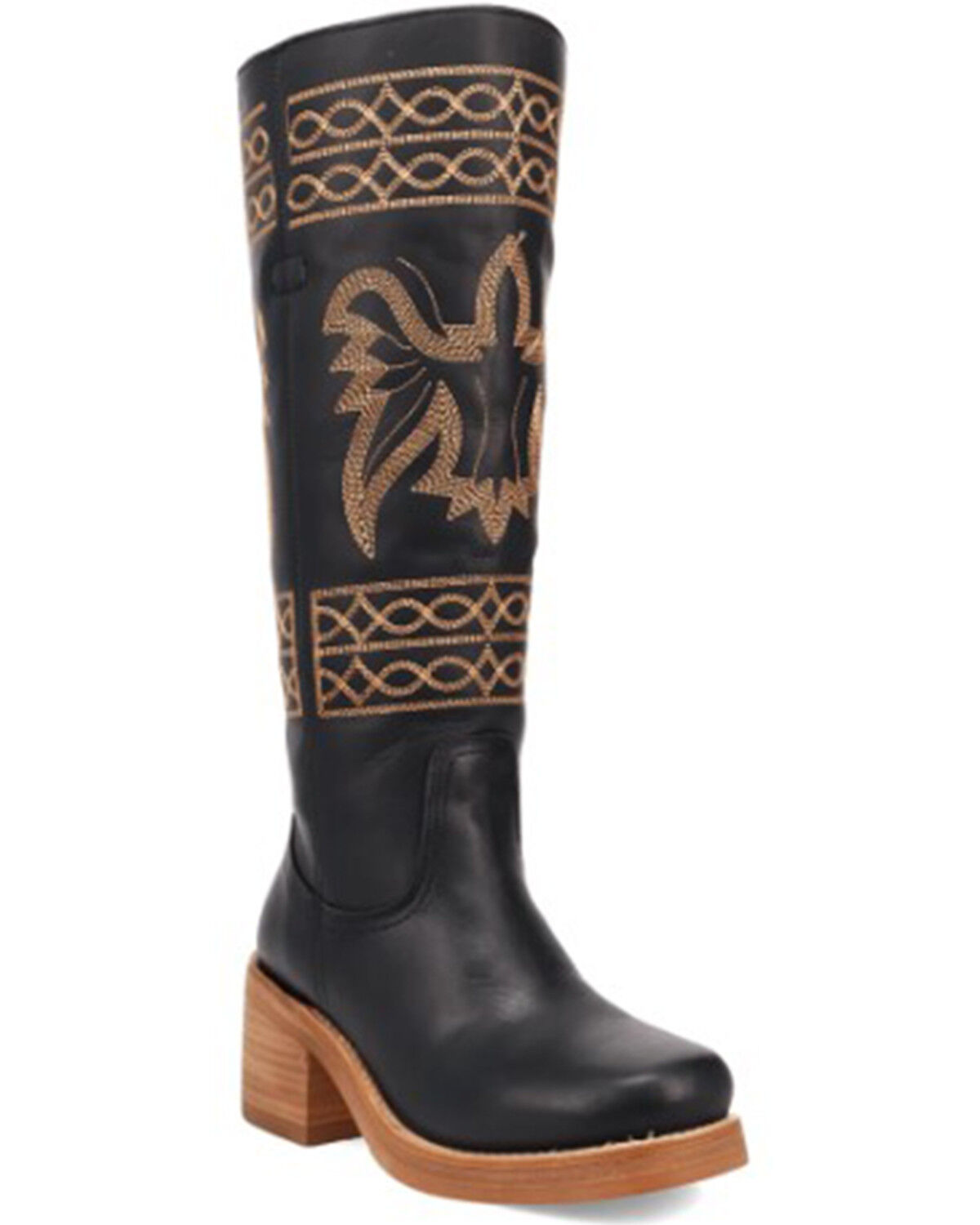 Image #1 - Dingo Women's Avalon Tall Fashion Boots - Round Toe, Black, hi-res
