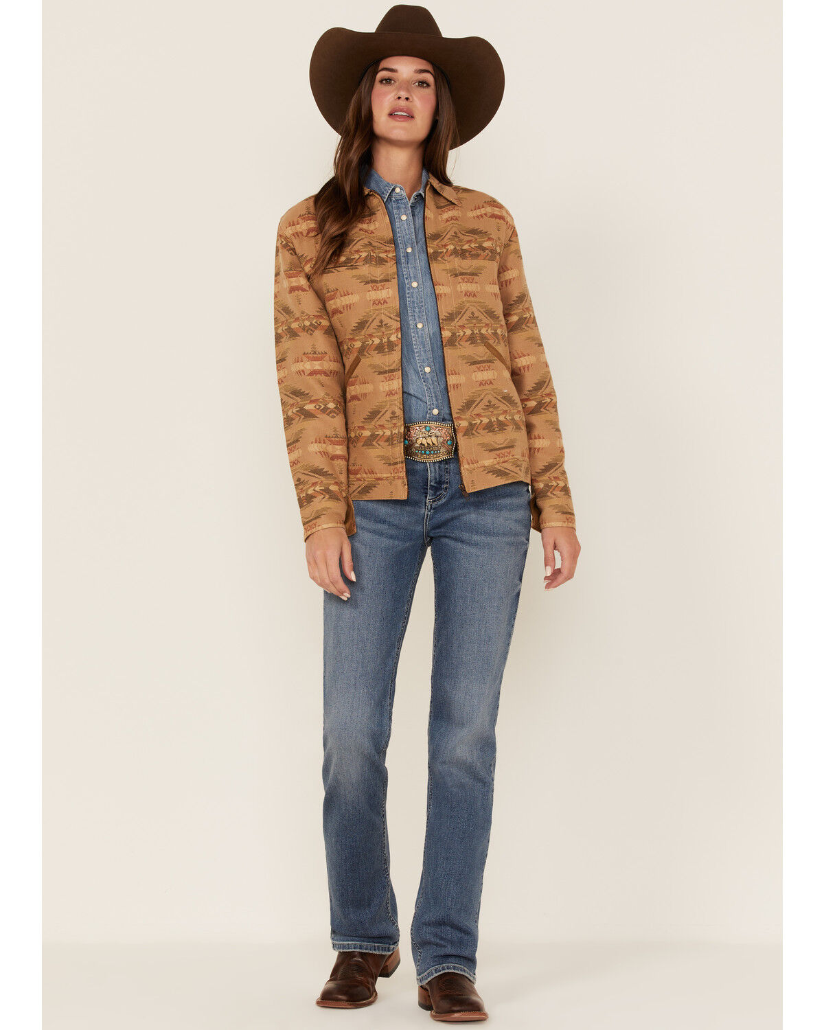 Image #2 - Tasha Polizzi Women's Bon Fire Southwestern Jacket, Sand, hi-res