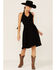 Image #2 - Scully Peruvian Cotton Halter Top Mini Dress, Black, hi-res