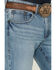 Image #2 - Rock 47 by Wrangler Men's Red Valley Light Medium Wash Slim Straight Stretch Denim Jeans, Light Wash, hi-res