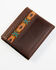 Cody James Men's Southwestern Cross Stitch Bifold Wallet, Brown, hi-res