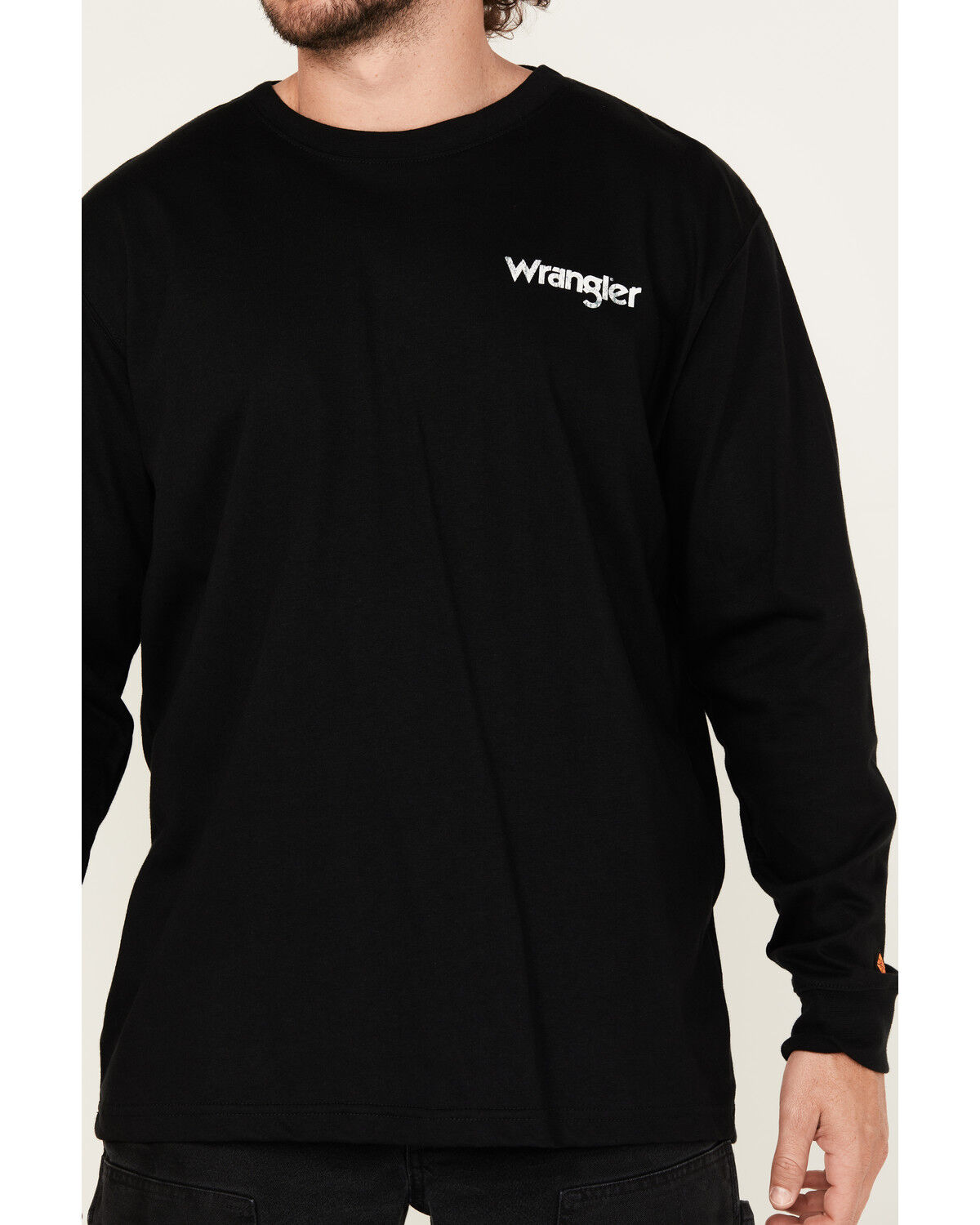 Image #3 - Wrangler Men's FR Eagle Long Sleeve Graphic Work Shirt, Black, hi-res