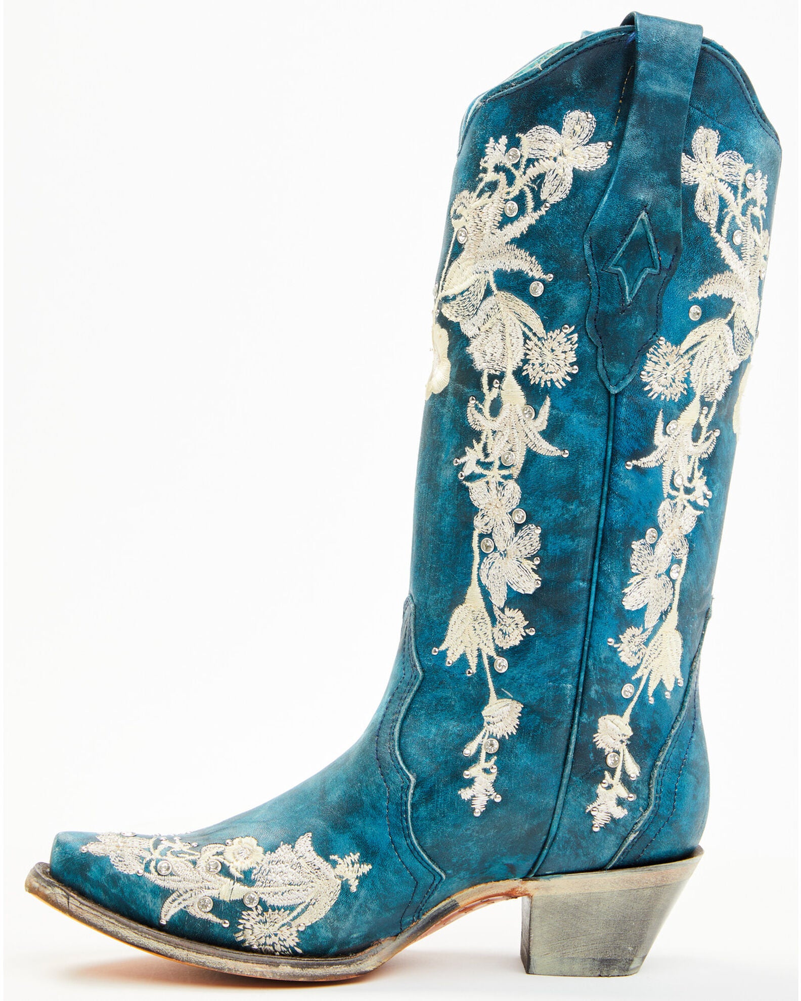 Product Name: Corral Women's Floral Embroidered & Rhinestone Studded ...
