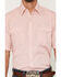 Image #3 - Ely Walker Men's Tonal Striped Short Sleeve Pearl Snap Western Shirt, Pink, hi-res