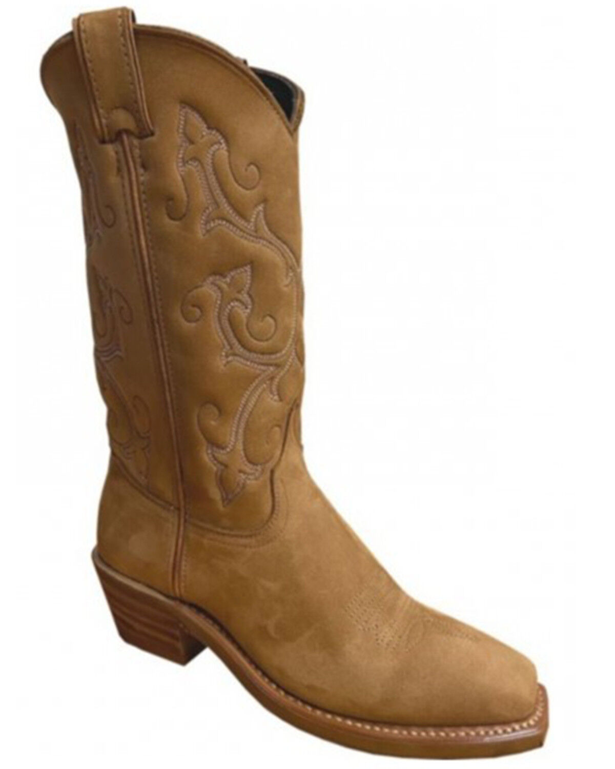 Image #1 - Abilene Women's Traditional Nutbuck Cowhide Performance Western Boots - Square Toe, Tan, hi-res