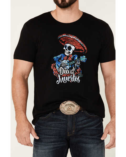 Image #3 - Moonshine Spirit Men's Dia De Las Muertos Graphic Short Sleeve T-Shirt , Black, hi-res