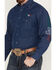 Image #3 - Wrangler Men's Mexico Flag Embroidered Logo Long Sleeve Western Snap Shirt, Indigo, hi-res
