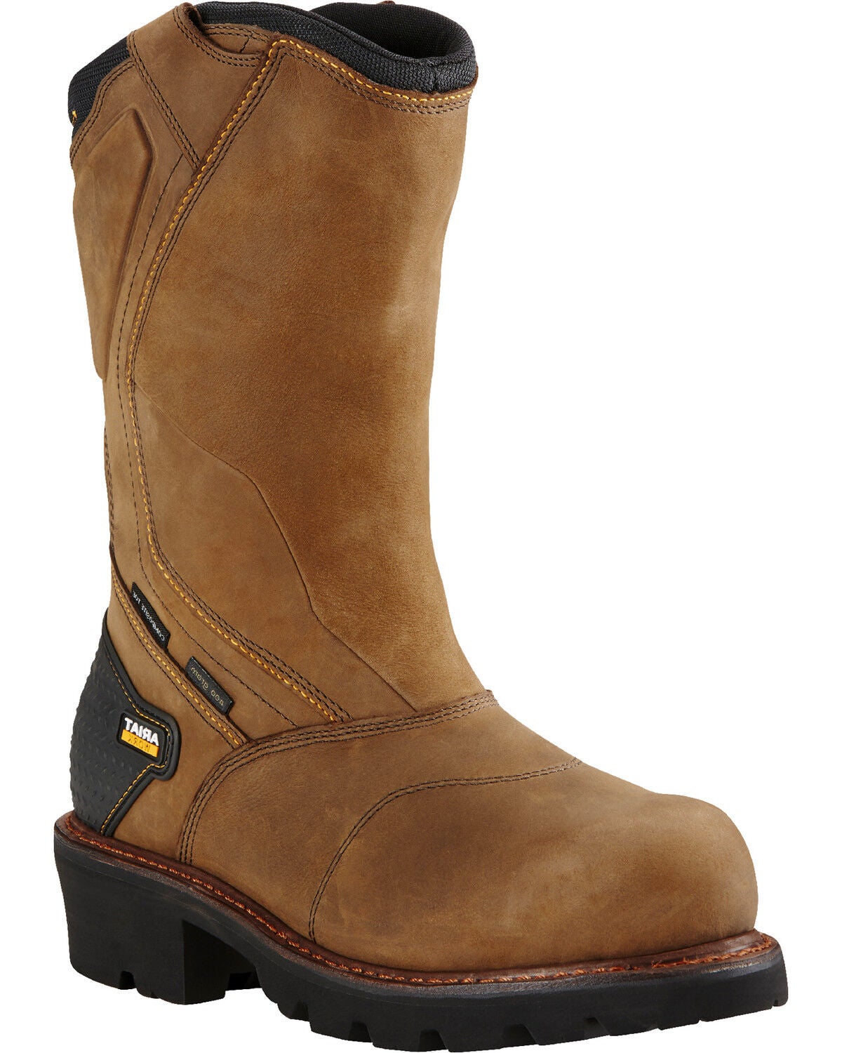 Ariat Men's Powerline H20 400g Work Boots - Composite Toe, Brown, hi-res