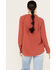 Image #4 - Wild Moss Women's Gauze Long Sleeve Button Down Shirt, Rust Copper, hi-res