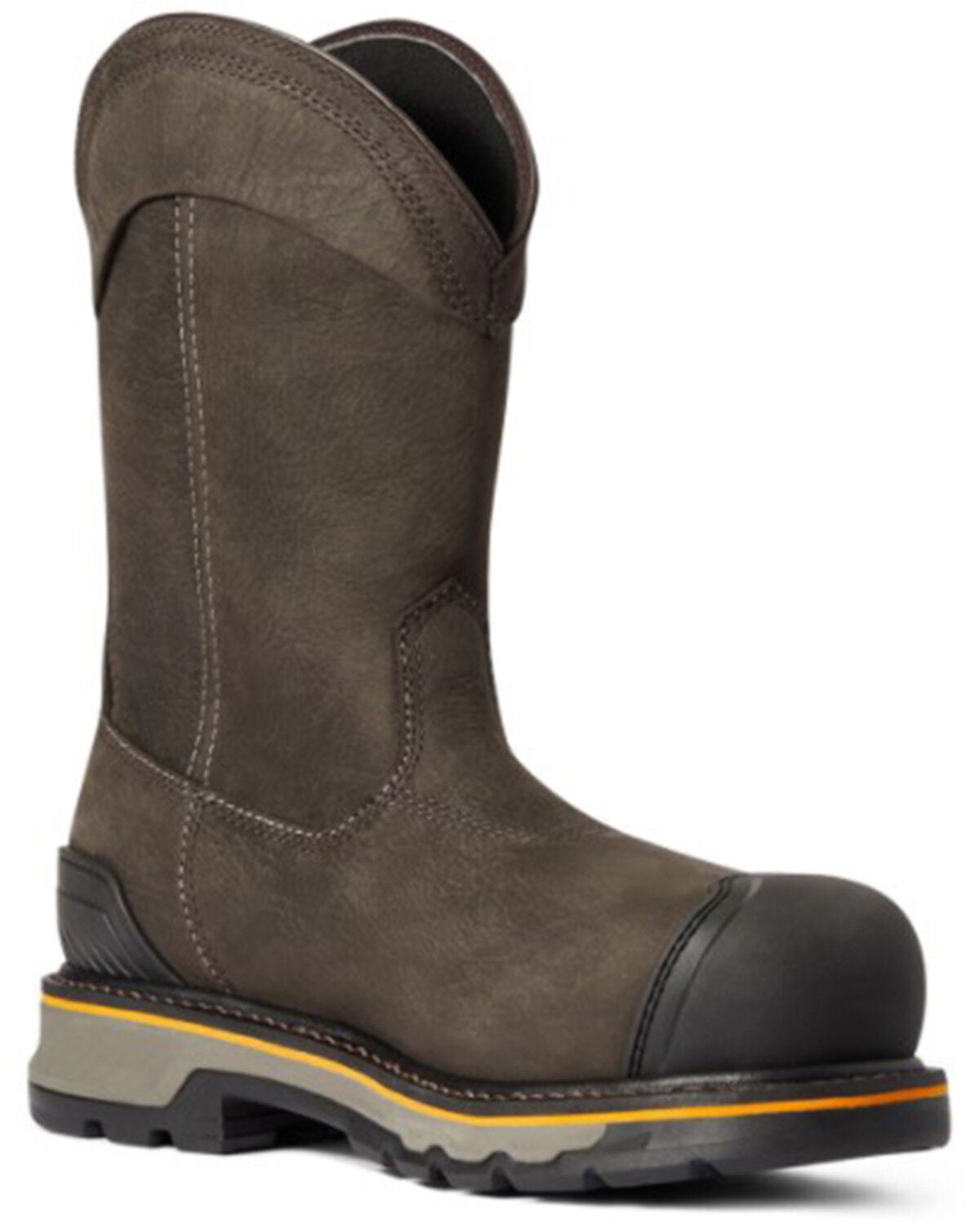 Ariat Men's Jumper Pull On H20 Work Boot - Composite Toe, Brown, hi-res