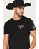 Image #2 - Buckwear Men's Bull Horns Short Sleeve Graphic, Black, hi-res