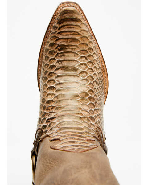 Image #6 - Dan Post Women's Faux Python Tall Western Boots - Snip Toe , Honey, hi-res