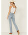 Image #3 - Rock & Roll Denim Women's Light Wash High Rise Stretch Bootcut Jeans, Light Blue, hi-res