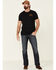 Image #2 - Lazy J Ranch Wear Men's Black Fire J Ranch Logo Graphic T-Shirt, Black, hi-res