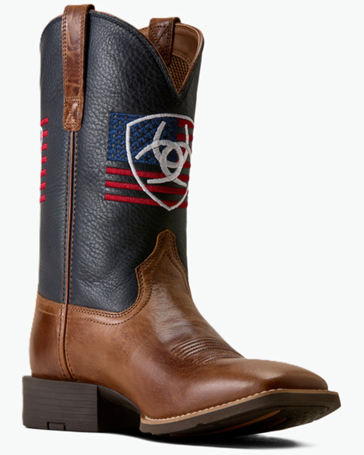Ariat Men's Sport Freedom Western Boots - Broad Square Toe, Brown, hi-res