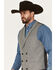 Image #2 - Cody James Men's Herringbone Vest, Grey, hi-res