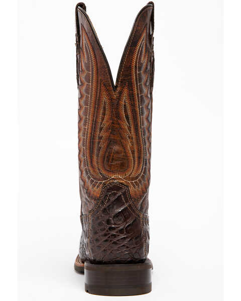 Image #5 - Ariat Men's Double Down Caiman Belly Cowboy Boots - Broad Square Toe, Brown, hi-res