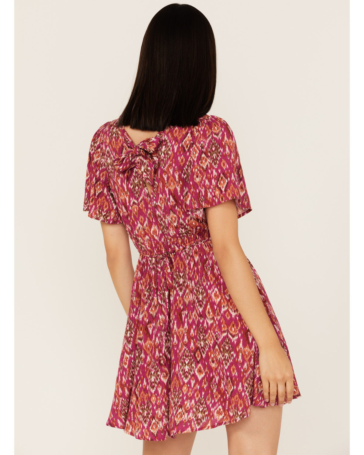 Image #4 - Band of the Free Women's Mystery To Me Short Sleeve Mini Dress, Fuscia, hi-res