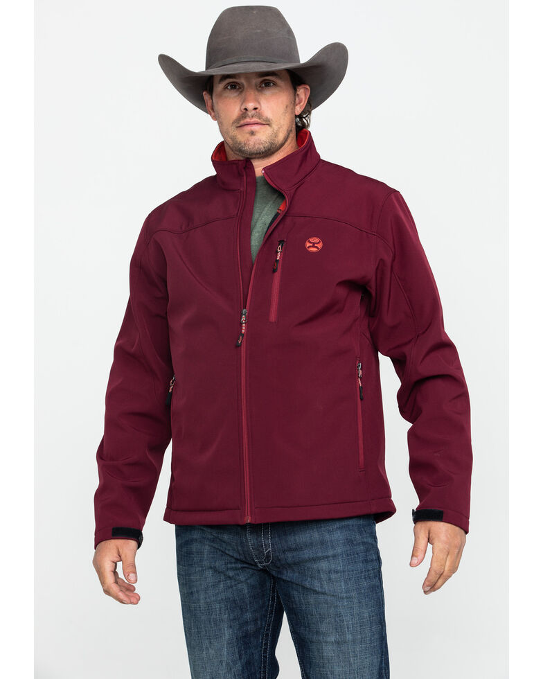 Hooey Men S Maroon Solid Softshell Zip Jacket Country Outfitter