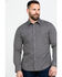 Image #5 - Rock & Roll Denim Men's Brown Washed Poplin Print Long Sleeve Western Shirt, Brown, hi-res