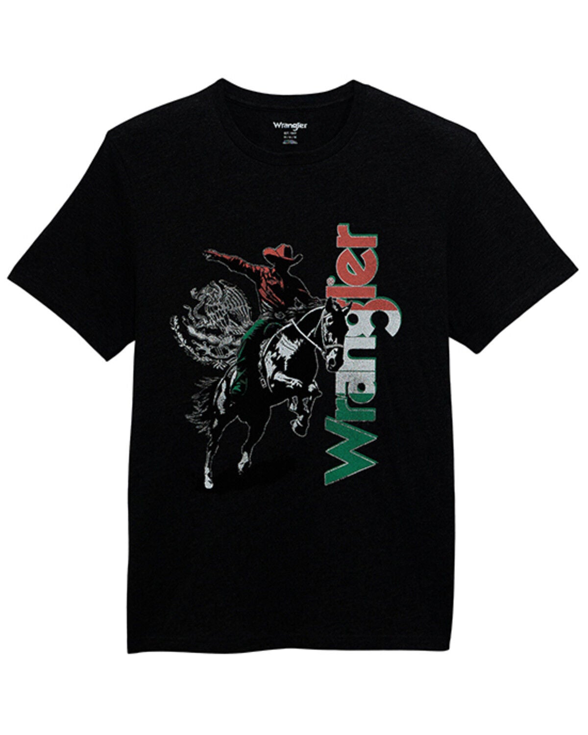 Image #1 - Wrangler Boys' Mexico Logo Short Sleeve Graphic T-Shirt, Black, hi-res