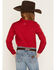 Image #4 - Ariat Girls' Team Kirby Logo Long Sleeve Button-Down Stretch Western Shirt, Red, hi-res