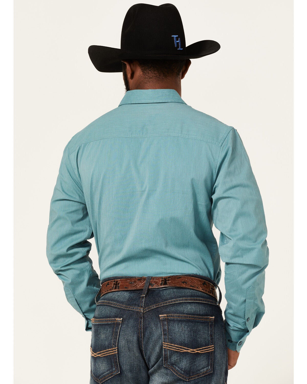 Image #4 - Kimes Ranch Men's Linville Coolmax Button-Down Western Shirt, Blue, hi-res