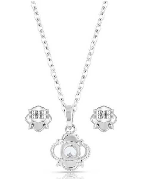 Image #2 - Montana Silversmiths Women's Making Memories Crystal Jewelry Set , Silver, hi-res