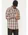 Image #2 - Moonshine Spirit&reg; Men's Red Tail Hawk Dobby Plaid Print Long Sleeve Snap Western Shirt, White, hi-res