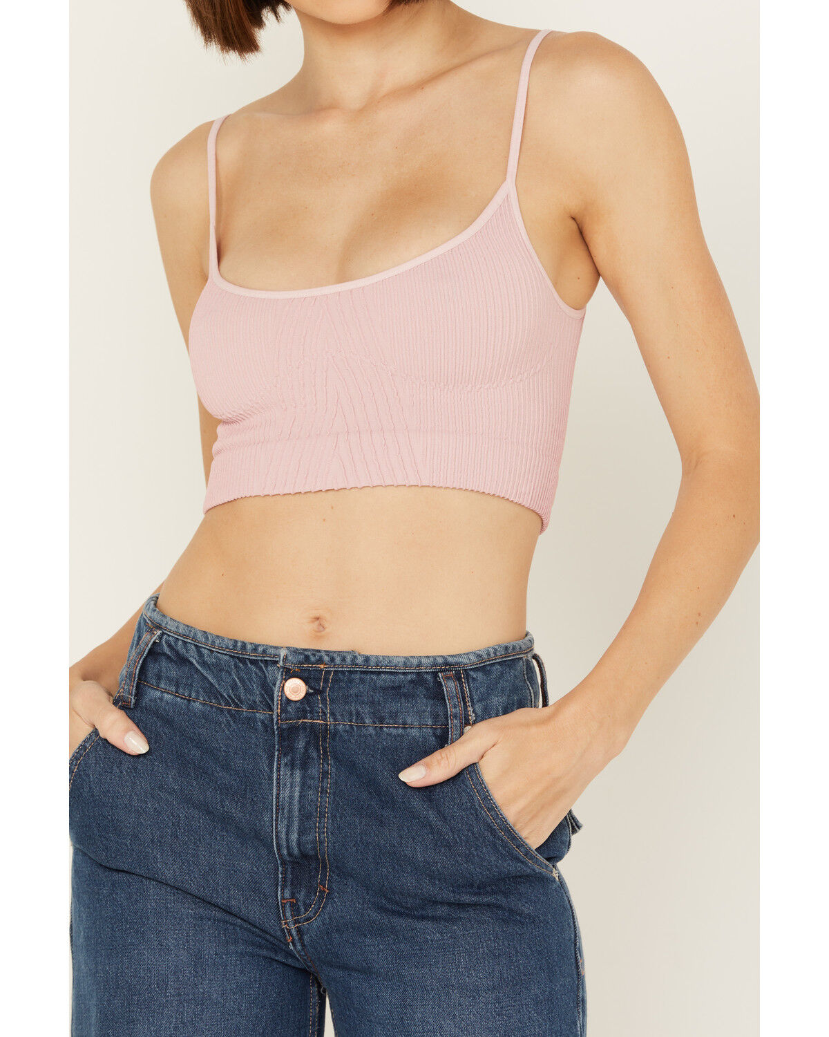 Image #3 - Free People Women's Kickback Seamless Bra, Pink, hi-res