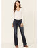 Wrangler Women's Willow Lovette Ultimate Riding Bootcut Jeans, Blue, hi-res