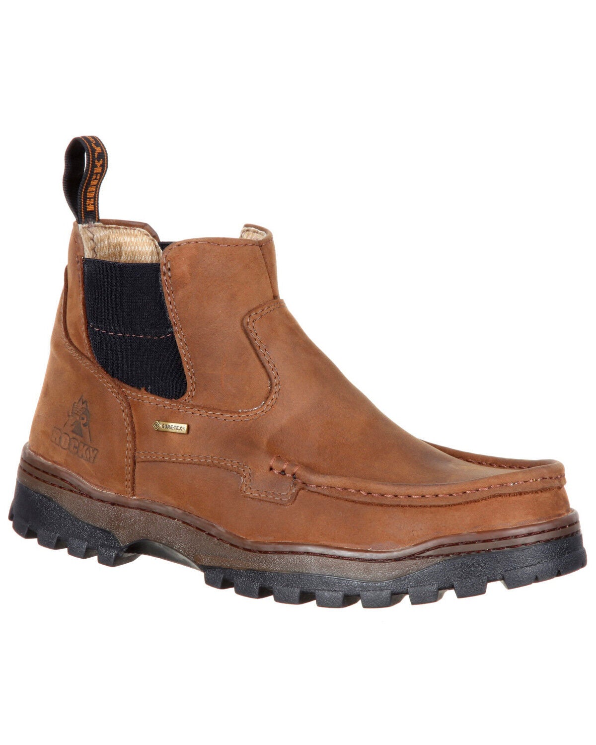 Rocky Men's Outback Waterproof Hiker Boots - Moc Toe, Brown, hi-res
