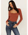 Image #1 - Free People Women's Have It All Long Sleeve Top, Rust Copper, hi-res