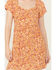Image #3 - Wild Moss Women's Floral Print Mini Dress, Mustard, hi-res