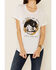 Cut & Paste Women's City Lights Got Nothin Graphic Short Sleeve Tee , Ivory, hi-res