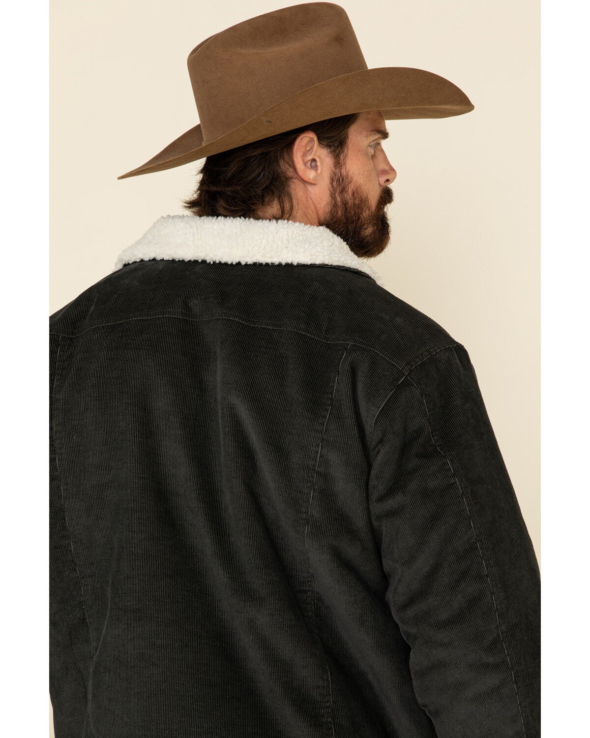 Image #5 - Cinch Men's Charcoal Corduroy Sherpa Trucker Jacket , , hi-res