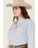 Image #2 - Ariat Women's Striped Team Kirby Long Sleeve Button-Down Stretch Western Shirt - Plus, Blue, hi-res