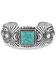 Montana Silversmiths Women's Flourished Turquoise Cuff Bracelet, Silver, hi-res