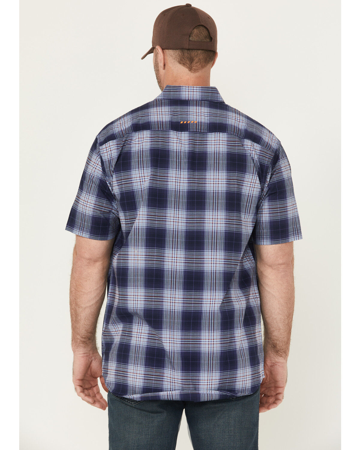 Image #4 - Ariat Men's Rebar Made Tough Short Sleeve Button-Down Stretch Work Shirt, Indigo, hi-res