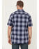 Image #4 - Ariat Men's Rebar Made Tough Short Sleeve Button-Down Stretch Work Shirt, Indigo, hi-res