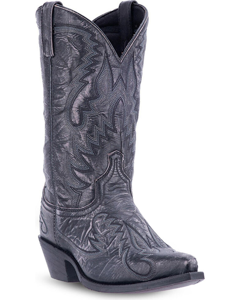 mens black distressed cowboy boots