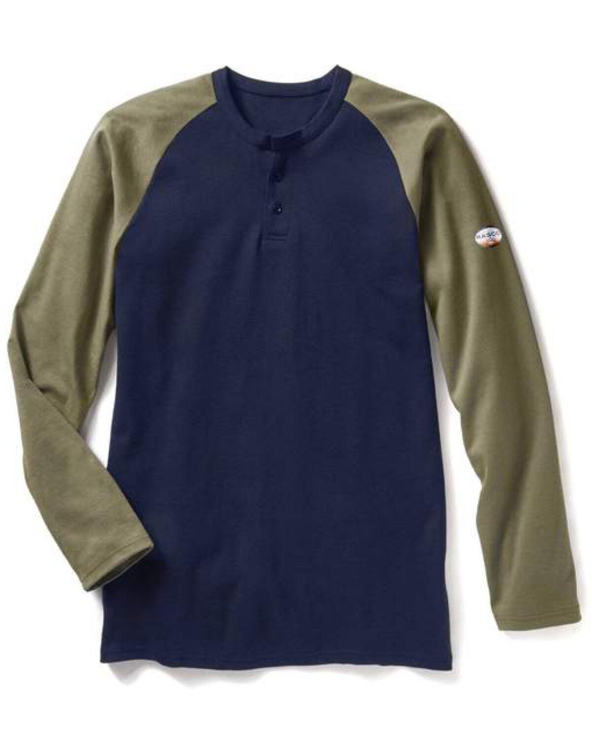 Image #1 - Rasco Men's FR Two Tone Henley Long Sleeve Work Shirt - Big, , hi-res