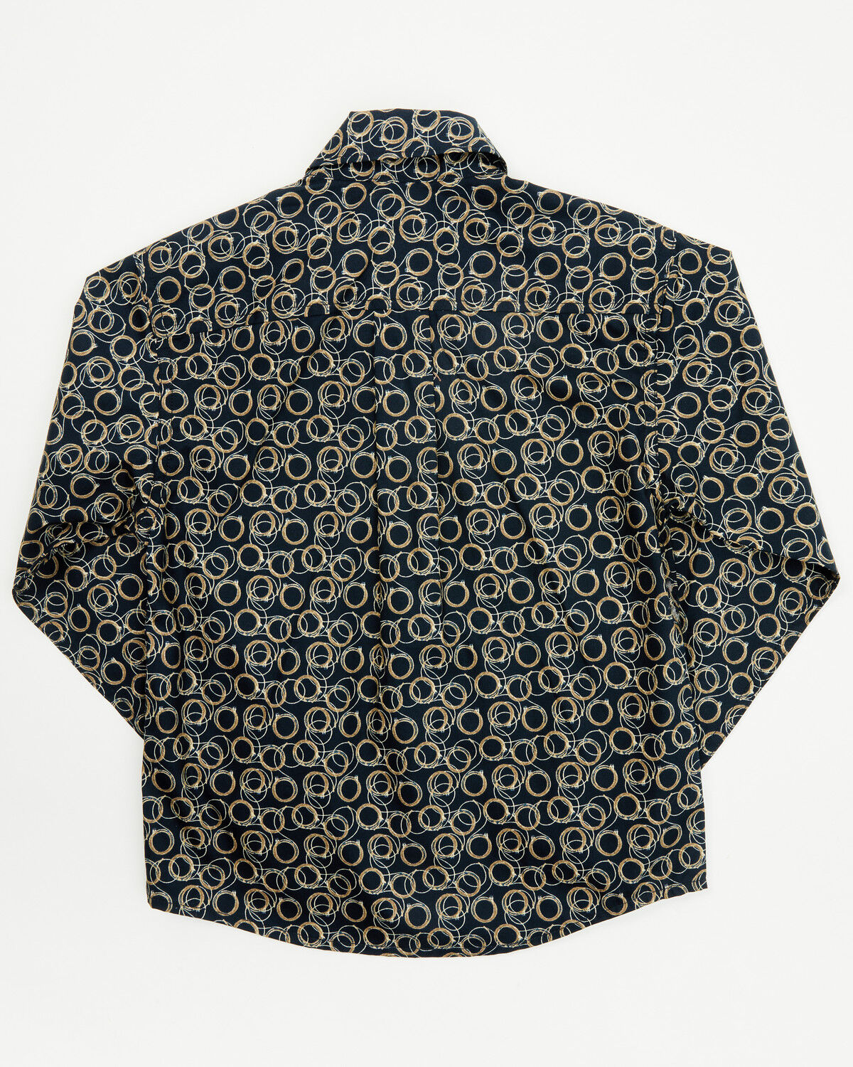 Image #3 - Cinch Toddler Boys' Geo Print Long Sleeve Button-Down Western Shirt, Navy, hi-res